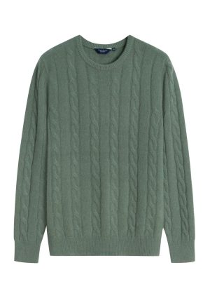 Cashmere Cable Crew Neck