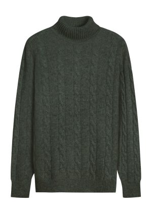 Cashmere Cable Roll Neck