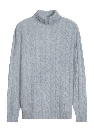 Cashmere Cable Roll Neck